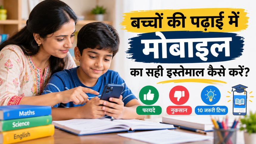 बच्चों की पढ़ाई में मोबाइल का सही इस्तेमाल